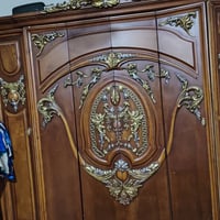 غرفه صاج عراقي 6 قطع  تصميم مصري نضيفه ميز مرايه بي ضرر بسيط الباقي نض...