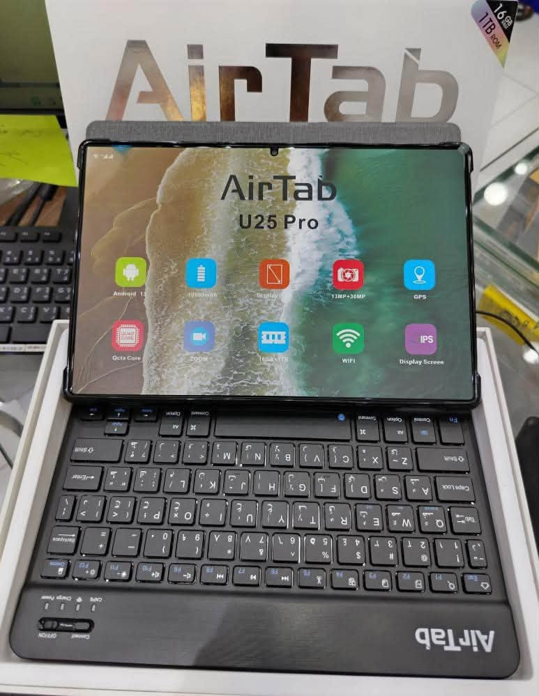 🔥 وصل التابلت اللي يجمعلك الدراسة والترفيه والشغل بجهاز واحد!

📱 Air Tab U25 Pro — شاشة كبيرة وأداء قوي ومساحة تخزين هائلة!

✨ أهم المواصفات:
🔹 شاشة 10.1 إنچ FHD Incell
🔹 RAM 16GB لتعدد المهام
🔹 تخزين 1TB لمساحة كبيرة للصور والفيديوهات والتطبيقات
🔹 نظام تشغيل Android 15
🔹 كاميرات 13MP + 30MP
🔹 بطارية ضخمة 10,000mAh
🔹 يدعم 5G للاتصال السريع
🔹 تصميم أنيق ونحيف وسهل الحمل
🔹 متوفر بألوان: أسود، ذهبي، أزرق، أخضر 🎨

🎓 مناسب للطلاب والدراسة
🎬 مناسب للمشاهدة والترفيه
💼 مناسب للعمل والاستخدام اليومي
📱 جهاز عملي يجمعلك احتياجاتك بمكان واحد!

🚚 توصيل لجميع المحافظات العراقية
📩 راسلنا الآن لمعرفة السعر والتفاصيل والعرض المتوفر.

نص مكتوب في الصور:
- Air Tab U25Pro
- • 10.1” FHDincell
- • 13MP+30MP
- • Android 13.0 0s
- • RAM:16GB ROM:1TB
- • Big Battery:10000mAh
- ضمان 6 أشهر AirTab U25 Pro 10" Tablet
- اطلب هسه !