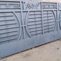 باب خارجي سلايت • حديد ثقيل ٢مم • طول ٤م ارتفاع ٢م