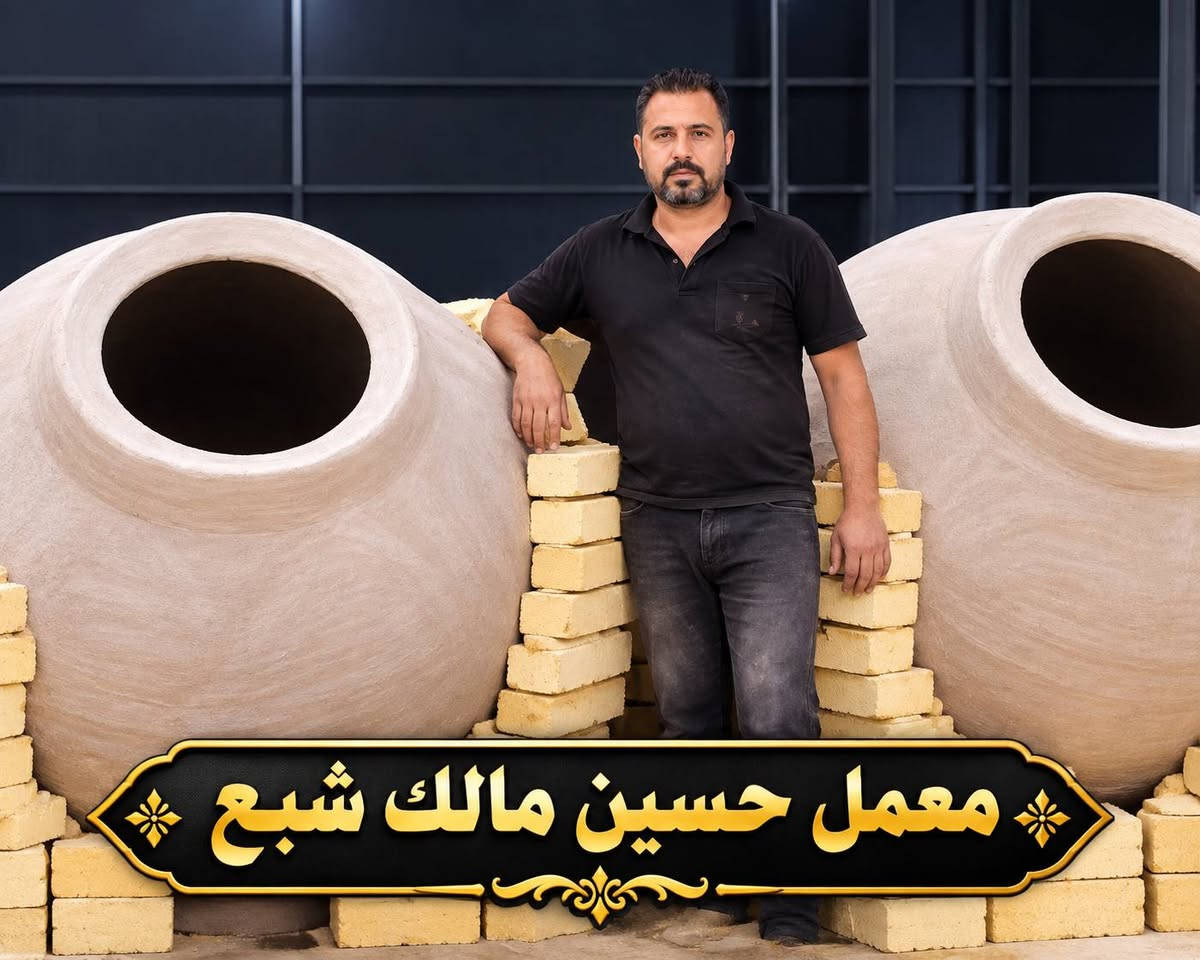 معمل حسين مالك شبع بيع تنانير المخابز جمله ومفرق *************************

نص مكتوب في الصور:
- معمل حسين مالك شبع