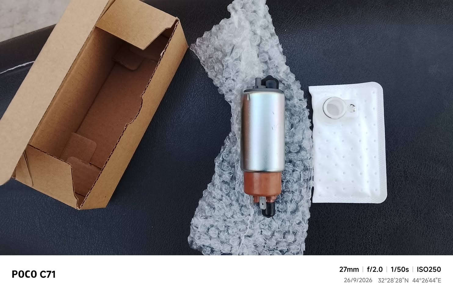 السلام عليكم عندي فيت بم جديد بجيس ما مستعمل مال كامكو في تو سعر 25وبي مجال مكاني بابل

نص مكتوب في الصور:
- POCO C71 27mm f/2.0 1/50s ISO200 26/9/2026 32°28'28"N 44°26'44"E
- POCO C71
- 27mm | f/2.0 | 1/50s | ISO250
- 26/9/2026 32°28'28"N 44°26'44"E
- POCO C71 27mm f/2.0 1/50s ISO250 26/9/2026 32°28'28"N 44°26'44"E