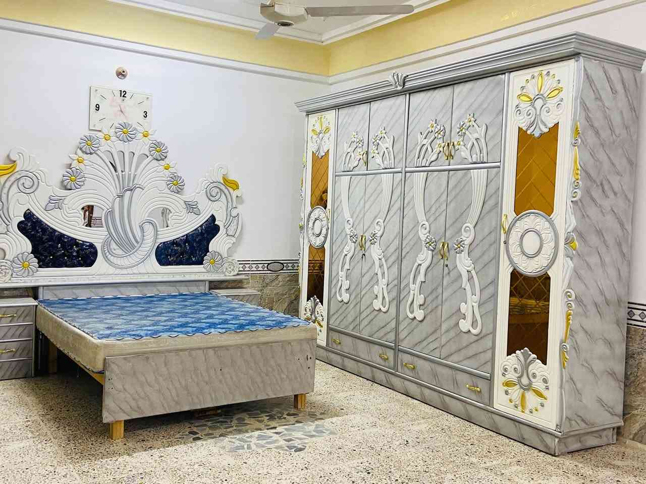 توج ٥ قطع • خشب صاج • استخدام قليل