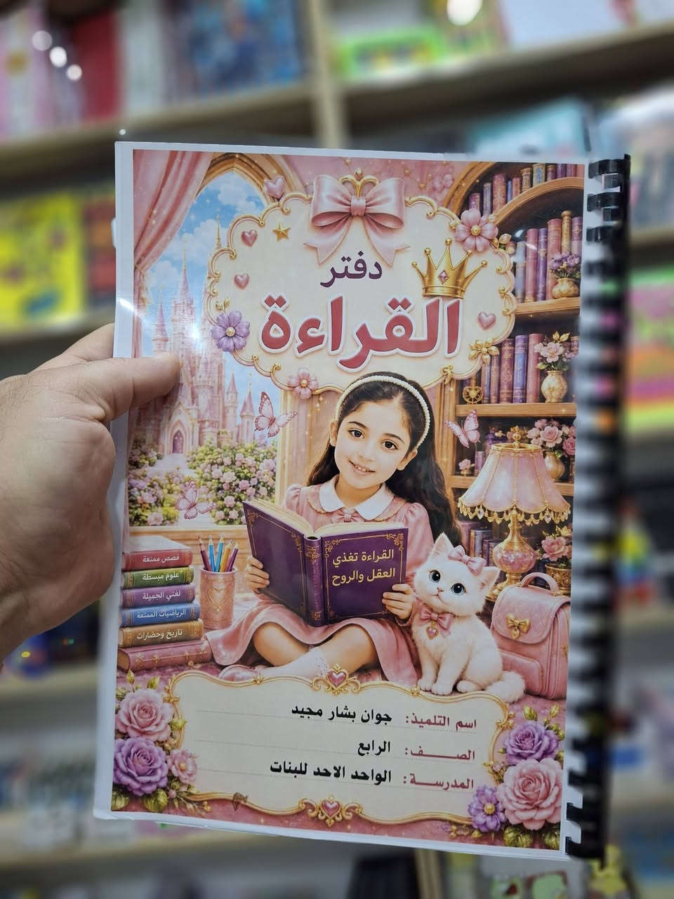 📚✨ دفاتر مدرسية بتصاميم خاصة ✨📚
🎨 خلّي دفتر طفلك مميز باسمِه وصورته!
نصمّم وننفّذ دفاتر مدرسية شخصية حسب طلبكم، بتصاميم جميلة ومميزة تناسب كل طالب وطالبة.
✅ إضافة اسم الطالب
✅ الصف والمدرسة والمادة
✅ إمكانية إضافة الصورة الشخصية
✅ تصاميم متنوعة للبنين والبنات
✅ مناسبة لجميع المواد الدراسية
✅ طباعة وتغليف بجودة عالية
🌟 دفتر خاص باسمك… يختلف عن كل الدفاتر!
📍 مكتبة ليان- هيت - حي الاطفااء - ركن قسم تربية
📲 واتساب: ***********
💖 اطلب تصميم دفترك الآن وخلي الدراسة أكثر متعة!
