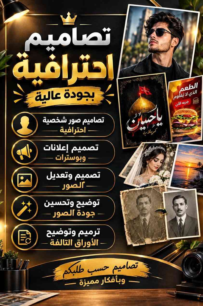 تصاميم حسب الطلب 
وعلانات حسب الطلب 
25صوره بس ب 5الف
