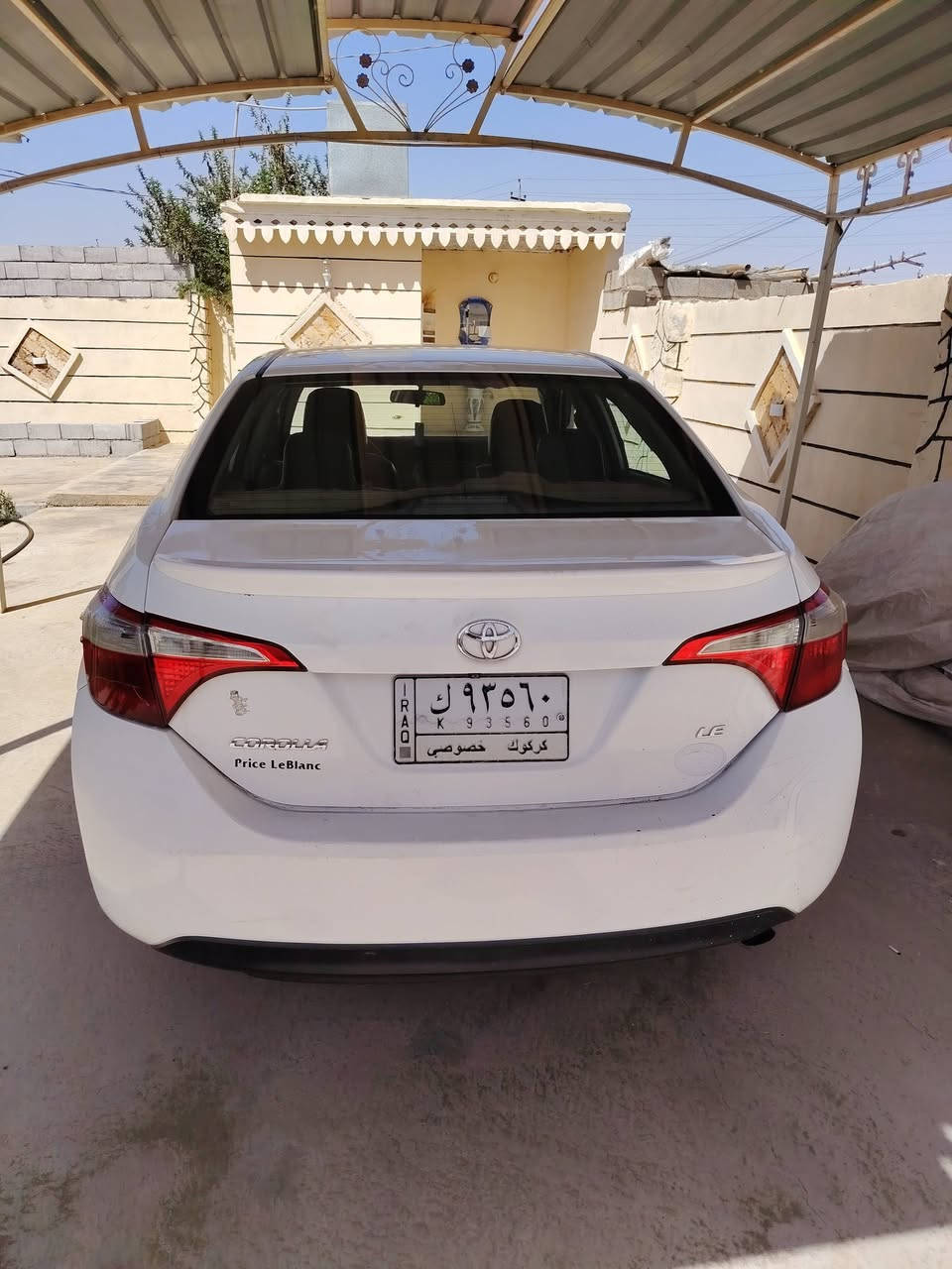 كورلا ٢٠١٥ مشروع وطني كركوك
شرط محرك كير صدر تخم تاير تبريد السيارة جاهزة
ظرر نصف الجاملغ الخلفي وربع الجنطة بدون داخل . سعر ١٠٧ بيها مجال
مكان. العلم.  الربيظة. ***********
