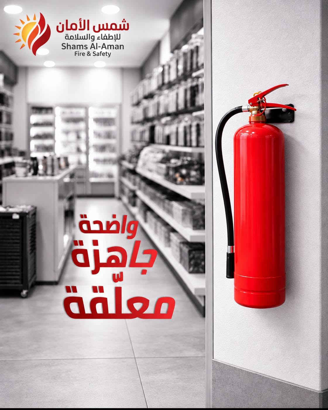 ☀️ شمس الأمان | للحماية والسلامة
🧯 متوفر كافة أنواع مطفآت الحريق للسيارات والمنازل والمؤسسات.
🛡️ سلامتك وسلامة عائلتك هي أولوية عملنا.
📍عنوان :التاجي قرب مركز التاجي 
📞 للطلب والاستفسار: ‎+964 772 637 8709

نص مكتوب في الصور:
- شمس الأمان Shams Al-Aman Fire & Safety مضخة حريق ديزل كهرباء جوي القدرة : 10 حصان الضغط التشغيلي : 6 بار معدل التدفق : 100 جالون اطلبها الان مضمونة وجودة عالية تعمل بكفاءة عالية مناسبة لمكافحة حرائق المنشات مثالية للمصانع والأبنية الكبيرة العنوان: التاجي - قرب مركز شرطة التاجي ***********
- شمس الأمان - Shams Al-Aman - Fire & Safety مضخة أطفاء ديزل كهرباء نوع المحرك : ديزل كهرباء القدرة : 10 حصان الضغط التشغيلي : 6 بار معدل التدفق : 50 جالون مزودة بجهاز تحكم ذكية للتشغيل والإيقاف مثبتة بقاعدة حديدية لضمان الاستقرار خلال العمل اطلبها الآن العنوان: التاجي - قرب مركز شرطة التاجي ***********
- شمس الأمان - Shams Al-Aman - Fire & Safety كابينة خطوم حريق 90*65 CM تركي المنشأ اطلبها الآن نافذة زجاجية أمامية مصنوعه من المعدن القوي واضحة ومميزة باللون الاحمر صوندة قياس 30M 11 INCH بغداد - التاجي مقابل مركز شرطة التاجي ***********
- شمس الأمان Shams Al-Aman - Fire & Safety - أمانك .. مسؤوليتنا العنوان: التاجي - قرب مركز شرطة التاجي ***********
- شمس الأمان Shams Al-Aman Fire & Safety مضخة حريق صناعة عراقية | معايير عالمية ***********
- شمس الأمان Shams Al-Aman Fire & Safety ***********
- شمس الأمان للإطفاء والسلامة Shams Al-Aman Fire & Safety الزيوت تشتعل والفوم يسيطر محلات الزيوت معرضة لحرائق السوائل وطفاية الفوم هي الحل الأمثل لإخماد حرائق الزيوت والوقود منع رجوع النار مرة ثانية بالاختيار الصحيح
- شمس الأمان للإطفاء والسلامة Shams Al-Aman Fire & Safety واضحة جاهزة معلقة
- شمس الأمان للإطفاء والسلامة Shams Al-Aman Fire & Safety IQAS 9001:2015 مطفأة تلقائية فوم Automatic Foam Fire Extinguisher 12kg 6kg ***********