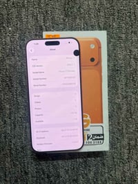 17 برو ماكس لون برتقالي ذاكره واحد تيرا 1024GB  نظافه 99% بطاريه 98 نس...