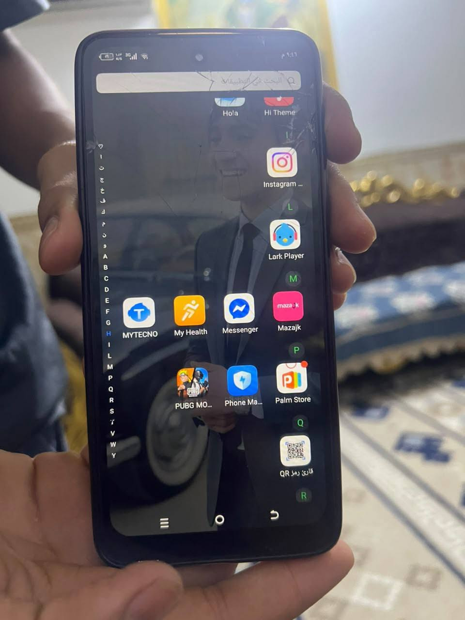 موبايل تكنو نضيف جدآ ذاكره 128 جهاز مبدله شاشه وشاشه بيه كسر فوق مكاني بغداد شعب رقم *********** سعر 70
