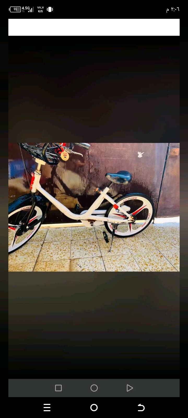 بايسكل نضيف بعدة بلادي مستخدم قليل الون ابيض البريكات شغالة احلى من الصور الله شاهد بايسكل حــجــم 24 العنوان تكريت القادسية السعر 75وبي مجال قليل