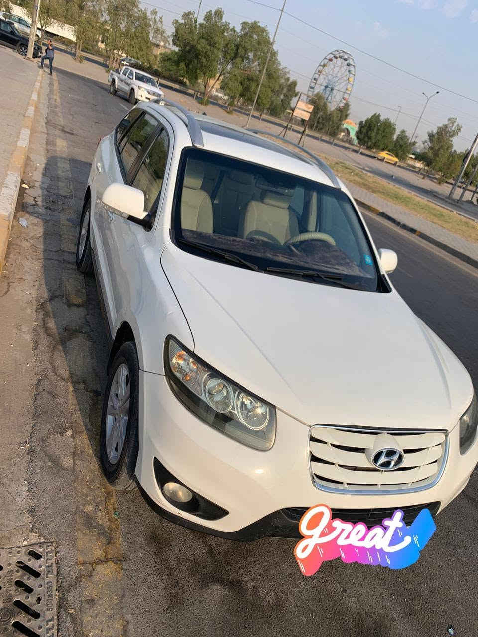 السلام عليكم للبيع سنتافيا مديل ٢٠١١خليجي مكفولة كفالة عامة ماعده الدعامية الامامية صبغ السيارة فول فول فول موصفات فتحه بصمة جام كهربائي كشن كهربائي تبريد ٣ قطع دسك كامرة خلفية بلاد داخل لونين محرك ٢٤٠٠ اقتصادي السيارة بسمي تحويل ثاني يوم رقم بغداد سعر ١٣٠ وبيها مجال *********** والسونار موجود بلمنشور

نص مكتوب في الصور:
- Great