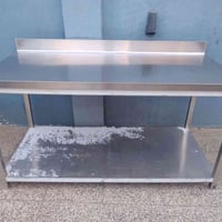 ميز سل ستيل قياسه 150*80 والارتفاع 85 سعره ب180 بغداد الاعظميه ‏‪07751...