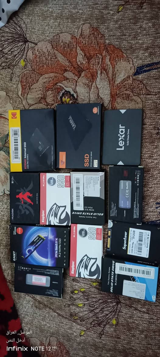 هارد SSD • هارد ميكانيكي • الموصل