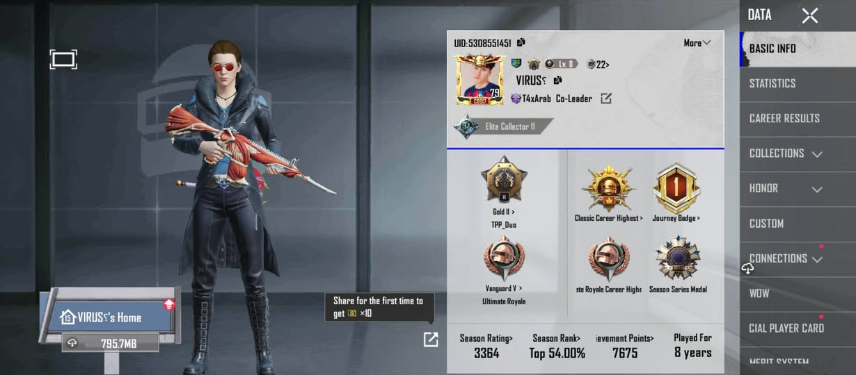 حساب للبيع السعر 50 بصره رقم الهاتف***********

نص مكتوب في الصور:
- DATA X BASIC INFO STATISTICS CAREER RESULTS COLLECTIONS HONOR CUSTOM CONNECTIONS WOW SOCIAL PLAYER CA Avatar Frame Owned Filter C6SI7 Conqueror Avatar Frame Here is your C6SI7 Conqueror Medal! In use VIRUSS Idle
- DATA BASIC INFO STATISTICS CAREER RESULTS COLLECTIONS HONOR CUSTOM CONNECTIONS WOW SOCIAL PLAYER CARD EDIT SYSTEM Avatar Frame Owned Filter C6SI7 Conqueror Avatar Frame Here is your C6SI7 Conqueror Medal! In use VIRUS Idle
- DATA BASIC INFO STATISTICS CAREER RESULTS COLLECTIONS HONOR CUSTOM CONNECTIONS WOW OCIAL PLAYER CAR MEDIT SYSTEM Lobby Results C6S17 PUBG Conqueror Name Tag Reach PUBG Conqueror in C6S17 to obtain. Unequip C6S17 C6S16 C6S15 C6S14 C3S18 C3S17 C2S6 C2S5 C1S3 C1S26 C6S25 C6S23 Name Tag Owned
- UID:5308551451 More ViiRUSs T4xArab Co-Leader Elite Collector II Gold II > TPP_Duo Classic Career Highest > Journey Badge > Vanguard V > Ultimate Royale ste Royale Career Highs Season Series Medal Share for the first time to get G ×10 Season Rating> 3364 Season Rank> Top 54.00% ievement Points> 7675 Played For 8 years DATA X BASIC INFO STATISTICS CAREER RESULTS COLLECTIONS HONOR CUSTOM CONNECTIONS WOW CIAL PLAYER CARD MEDIT SYSTEM
- Avatar Frame Owned Filter C6SI17 C6SI17 Conqueror Avatar Frame Here is your C6SI17 Conqueror Medal! In use VIRUS5 Idle DATA BASIC INFO STATISTICS CAREER RESULTS COLLECTIONS HONOR CUSTOM CONNECTIONS WOW OCIAL PLAYER CARI MEDIT SYSTEM
- DATA C6S17 C6S17 VIRUS? Idle C6S17 Conqueror Avatar Frame Here is your C6S17 Conqueror Medal! In use Avatar Frame Owned Filter BASIC INFO STATISTICS CAREER RESULTS COLLECTIONS HONOR CUSTOM CONNECTIONS WOW SOCIAL PLAYER CARD MERIT SYSTEM
- 5 VIRUSS 79 C6S17 1/21 39 71 0 Match By Language Brainrot Challenge TPP 4 Classic - Ranked | Erangel START +10 Download WOW PRIME G 1,842 UC + Returner PUNCH MAN R 10 > SALE RP w season is Events زهري : 2 THEME S32/SEASON WORKSHOP CARDS INVENTORY Middle East Smooth 4.6.1.21576 2026.09.21 00:47 (UTC+0)
- BY QUALITY 1 1 0 1 1 0 BOAT 2 1 6 8
- BY QUALITY 2 0 0 2 0 8 8 BOAT 2 1