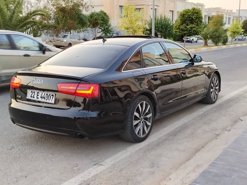 Audi A6 2015 (( خليجي ))
للبيع مراوس اودي A6 فول 

السياره جاهزة بدون نواقص نهائيآ
  
اودي A6 

موديل 2015

 اللون اسود

ماشي 133 الف مايل
 مواصفات خليجية السيارة 
استلام شركة سردار في اربيل 
ضمان دولي السيارة         
                 

محرك 6 سلندر تنفس طبيعي  كير ٨ سرع 🚀 بشرط وضع شركة

                                المواصفات ١/١
1-ابواب وجنطه شفط             

٢- بصمة

٣- سايد بريك كهرباء 

٤- اوتو stop في الازدحامات 

٥- خمس بصمة

٦- بردة خلفية

٧- بردة جانبية

٨- كشنات جلد لاونين قرميطي

٩- كشنات كهرباء

١٠- كشنات خزن ميموري

١١- سيدي  جنجر ٦ اقراص (CD box)
‏DVD

١٢- سستم صوت كامل مضخم 10

١٣- شاشة متحرك

١٤- بلوتوث

١٥- اوتو هولد

١٦- ٤ حساسات امامية

١٧- ٤ حساسات خلفية

١٨- ٤ وضعيات قيادة

١٩- گیر  اوتوماتيك 

٢٠- گیر عادي 

٢١- گیر سپورت

٢٢- گیر  ستیرن (شفتات ستيرن)

٢٣- عداد سرعة 300 ✈️

 ٢٤- نظام ABS و مانع انزلاق 

٢٥- قفل  سرعة 

٢٦- تحكم ستيرن جهتين 
 
٢٧- بك   لايت ليد

٢٨- لايتات  امامي  ليد

٢٩- كشافات زينون

 ٣٠- لايتات  نظام دوارة

٣١- زراك لايت جهتين 

٣٢- مري قلاب 

٣٣- اشاير بالمري 

٣٤- تبريد مركزي ٣ قطع مناخ منفصل تحكم كامل من قبل السائق او راكب الامامي و الخلفي 

٣٥- ثلاجة
 
 ****************
گیر و محرك بالشرط

حدادية جديد بالشرط

تبريد ثلج بالشرط
******************

السيارة بيها فقط صبغ حزام بدون حادث 
معجون السيارة كفاااااااله عامه 

*******************
مکان سيارة اربيل 📍
رقم اربيل دولي سنويه هز فحص جديد
) السياره باسمي تحب تحويل تحب وكاله نفس اليوم
*********** واتساب
***********☎ أربيل, العراق
