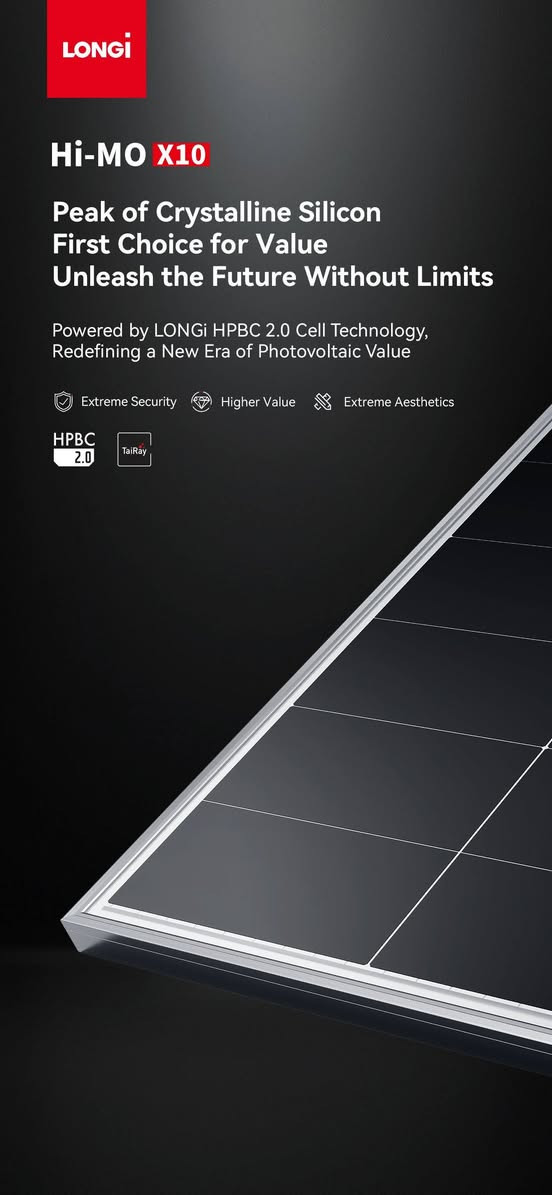 🚨 وصلت حديثاً 🚨

⚡ ألواح لونجي Hi-MO X10 بقدرة 650 واط.

✅ كفاءة عالية وأداء ممتاز.
✅ ضمان وجودة من أفضل الماركات العالمية.
✅ مناسبة للمنازل، المشاريع، والمنظومات الزراعية.

📍 العنوان: النجف الأشرف – حي المعلمين – شارع الأهرام – مقابل مستشفى أمل الحياة.

📞 للاستفسار والطلب: ***********

🔹 البيع بالجملة والمفرد، والتوصيل إلى جميع المحافظات.
