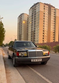 مرسيدس 300SEL 1990 فتحه   برده دبل هورن   كراسي امامي وخلفي كهرباء  اي...