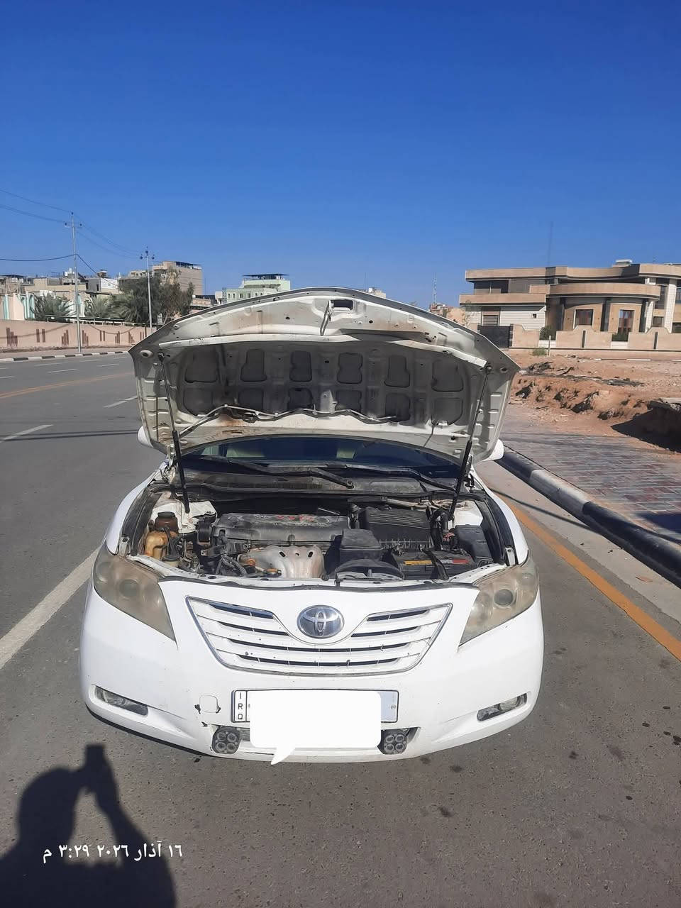 كاميري ٢٠٠٧ وارد امريكي
صبغ بنيد جاملغ عكس السائق 
كير محرك كفالة
مكان السيارة كربلاء 
رقم السيارة نجف دولي انكليزي 
***********
السعر ٦٩

