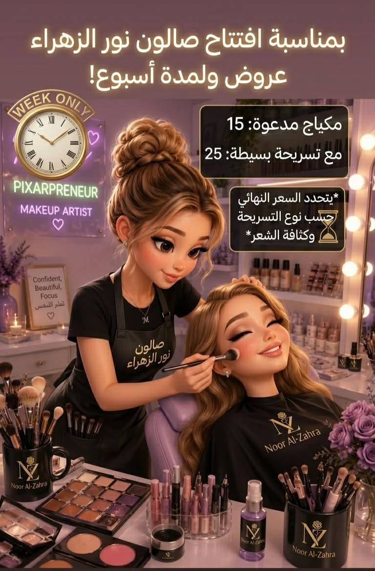 هلو بنات سارعو بلحجز عروض مسوين
حي الشهداء قرب جامع الحمزه صالون نور الزهراء للاستفسار الاتصال ع الرقم ***********
