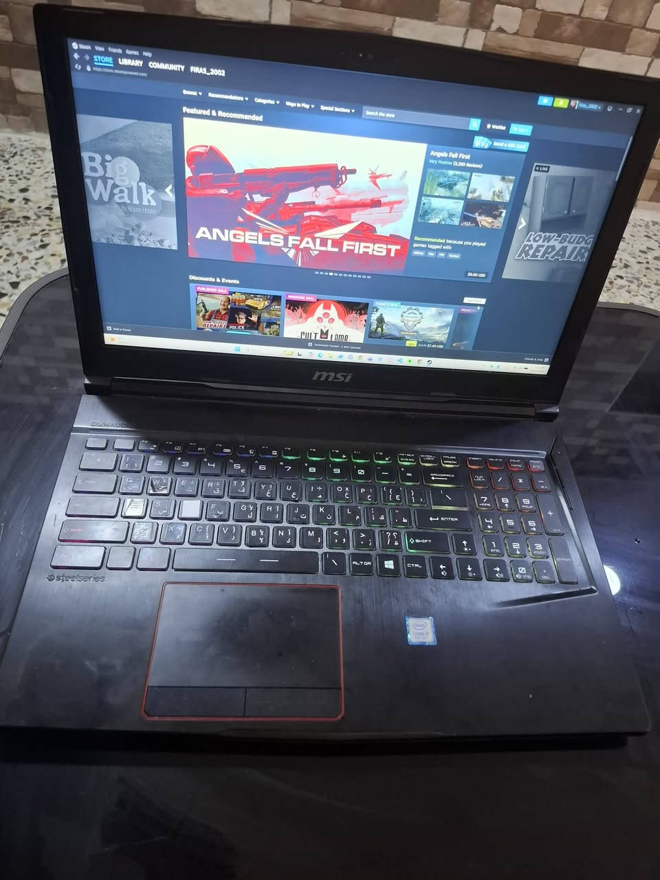 🔥 للبيع لابتوب MSI Gaming 🔥
💻 المواصفات:

- 🏷️ الماركة: MSI
- ⚡ المعالج: Intel Core i7-8750H
- 🎮 كرت الشاشة: NVIDIA GeForce GTX 1060
- 🧠 الرام: 16GB RAM
- 💾 التخزين: 1TB HDD + 256GB SSD
- 🔋 البطارية: حالتها جيدة

🎮 مناسب للألعاب، البرمجة، التصميم، المونتاج والاستخدام اليومي.

💰 السعر: 700,000 دينار عراقي

📞 للاستفسار والتواصل: ***********

📩 الجادين فقط، أهلاً وسهلاً.
