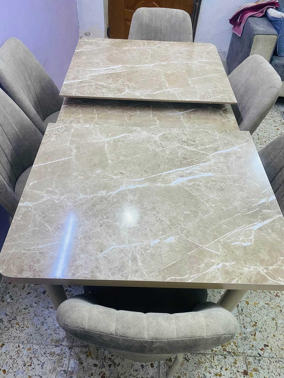 ميز طعام • ٦كراسي • يتكبر ويصغر