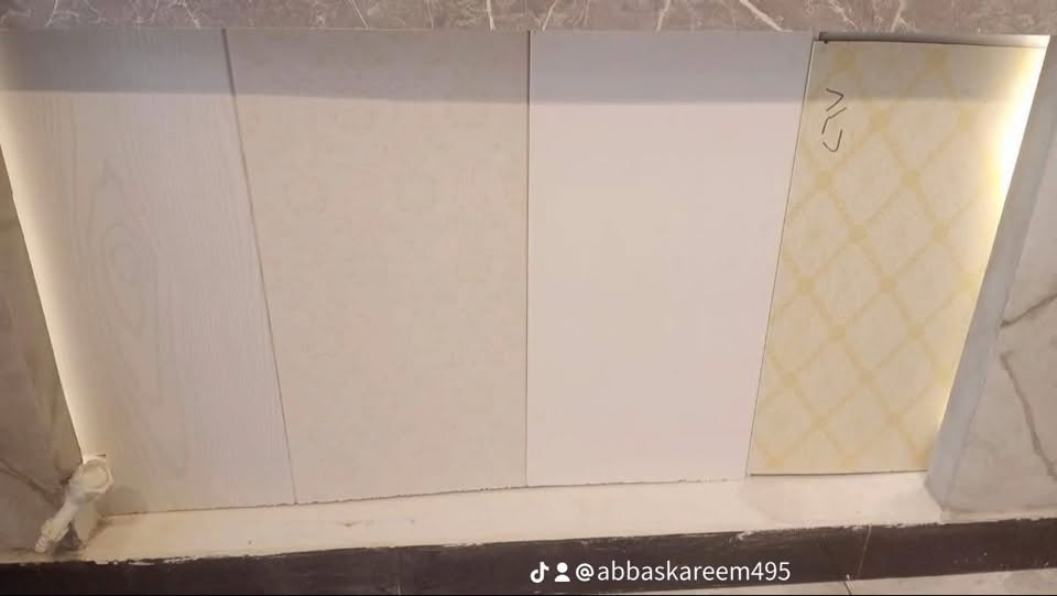 تغليف جدار بلاستك طول 6 م و 3م عرض30 سم 

جمله و مفرد *********** شارع سعدون 

عباس كريم الديكور الحديث

نص مكتوب في الصور:
- @abbaskareem495