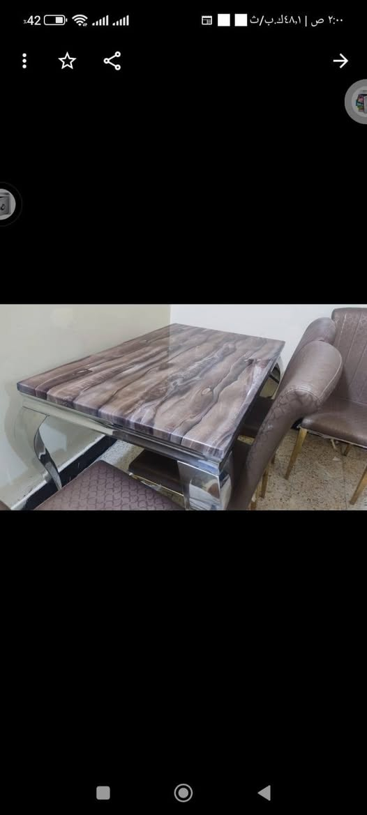 ميز طعام اربع كرسي اخذت ٤٧٥ الف      اريده ٣٥٠ بي مجال  مكاني البصره  جمعيات ***********

