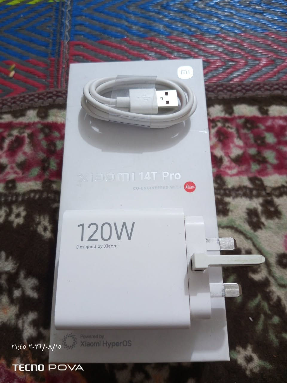 ‏🔥للبيع شاحنة شاومي + كارتون أصلي Xiaomi 14T Pro
‏
‏التفاصيل:
‏- *شاحنة شاومي الأصلية 120W شحن سريع
‏- *كيبل تايبسي أصلي 
‏- *كارتون Xiaomi 14T Pro نظيف 100% 
‏- *الحالة: استخدام قليل جداً
‏...
‏*السعر: 20 ألف
‏*المكان: كربلاء
‏*للتواصل: ***********‏
