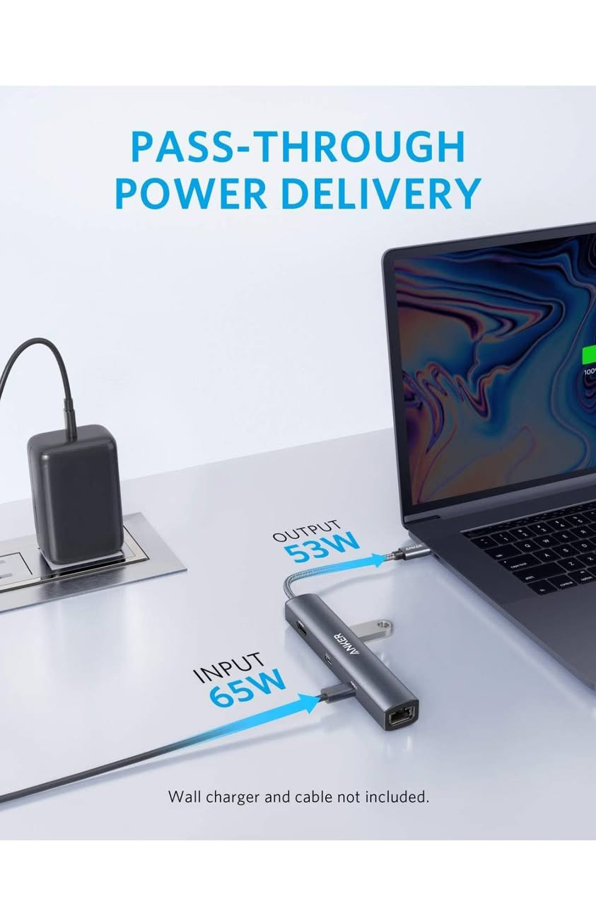 ادبتر ماركة أنكر USB-C مع منفذ إيثرنت،
 محول متعدد المنافذ 6 في 1 من USB-C إلى إيثرنت
محول HDMI بدقة 4K
 يدعم الشحن السريع بقدرة 65 واط كحد أقصى
ومنفذ USB-C ومنفذي USB-A لنقل البيانات
 متوافق مع أجهزة MacBook Air وiPad Pro وXPS والمكاتب المنزلية وغيرها
واتساب ***********
#anker #essager #baseus #ugreen #حمادة_للدعافيس
