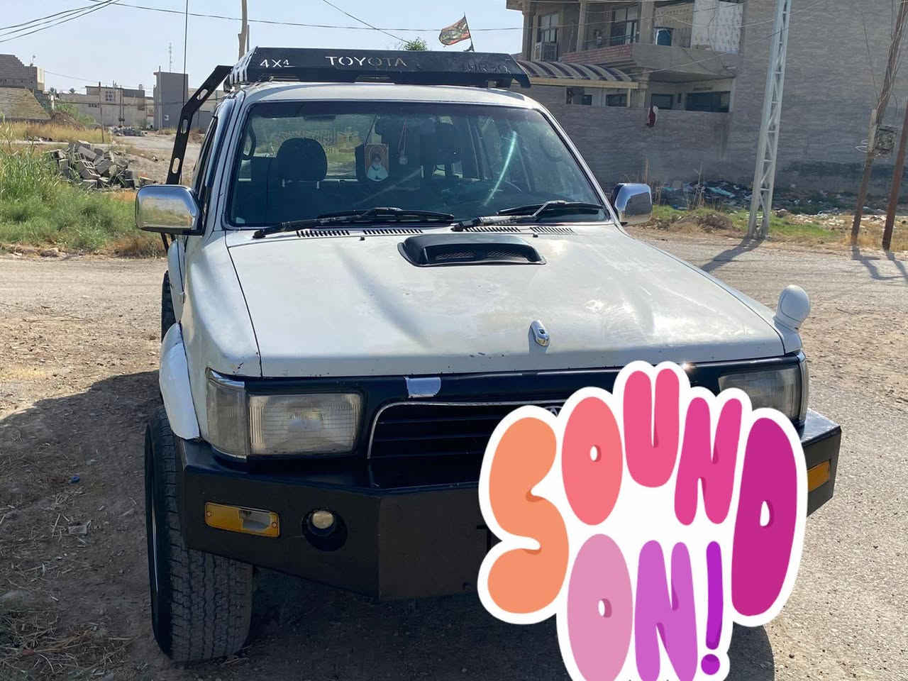 السلام عليكم اخوان +للبيع فور رنر موديل 92++السياره بلاد بدون صبغ مكينه برادو6سلندر +رقم سليمانيه +مراوس حسب القناعه +عنوان السياره ديالى شهربان+صدر80/100 +التواصل على الرقم ***********

نص مكتوب في الصور:
- SOUND ON!