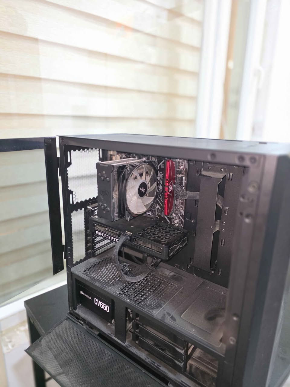Case : lian li
Cpu ryzen 5 - 3600X
GPU : RTX 3060 12GB VRAM 🔥
HARD : 256 NVME M.2
HARD 2 : 1T.B HEALTH 100
P.S : 650 WATT 
M.B : Gigabyte H310M
La slemanim la bakrajot taza hich kesha w nwqsani  nia whatsup: *********** السليمانية, العراق
