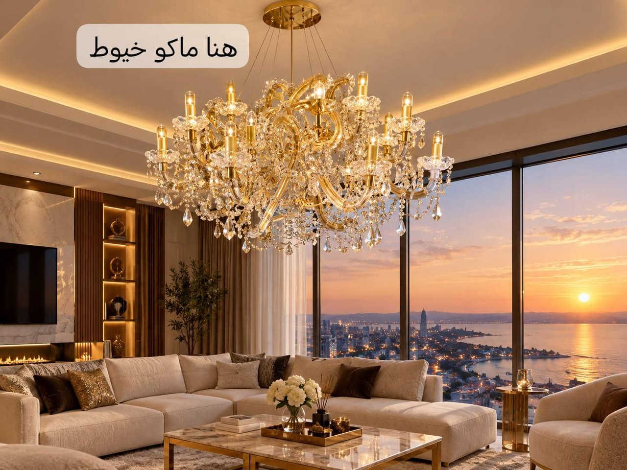 زوج ثريات • كرستال • البنوك سوق ميثاق