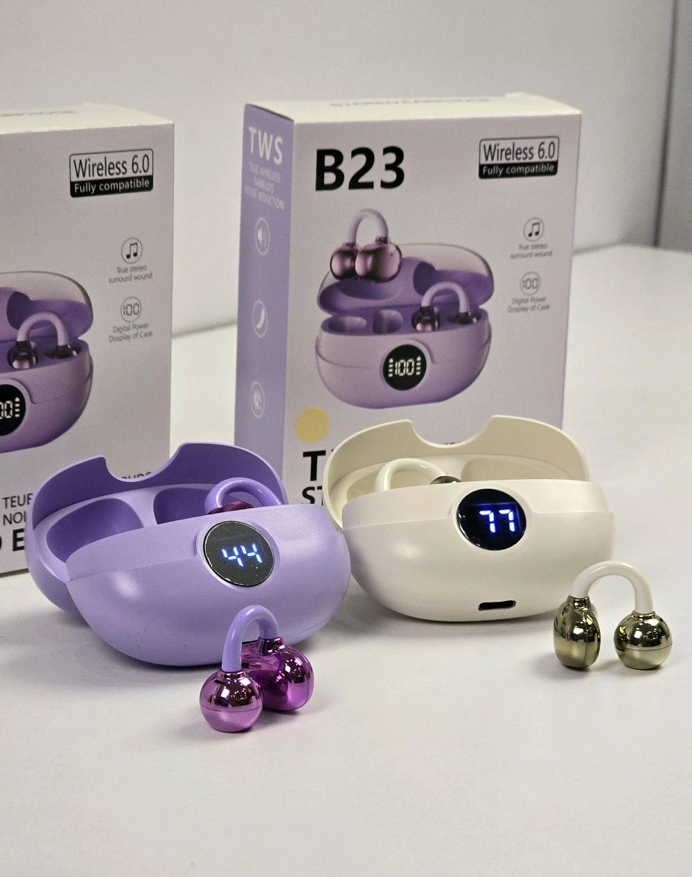سماعة B23 TWS لاسلكية – Bluetooth 6.0
استمتع بتجربة صوت لاسلكية عملية مع سماعة B23 TWS بتقنية Wireless 6.0، التي توفر اتصالاً مستقراً وسريعاً مع الأجهزة المتوافقة. تتميز السماعة بتصميم مدمج وخفيف، مع علبة شحن مزودة بشاشة رقمية لعرض مستوى البطارية.
تدعم السماعة True Stereo للاستمتاع بصوت ستيريو واضح، كما يمكن استخدامها مع مختلف الأجهزة التي تعمل بأنظمة iOS وAndroid وWindows.
المواصفات:
تقنية الاتصال: Wireless 6.0
مدى الاتصال: حوالي 10 أمتار
بطارية السماعة: 30mAh
بطارية علبة الشحن: 200mAh
منفذ الشحن: Type-C
دخل الشحن: 5V / 1A
شاشة رقمية لعرض مستوى شحن العلبة
صوت True Stereo
متوافقة مع iOS / Android / Windows
تصميم لاسلكي مدمج وسهل الحمل
مناسبة لسماع الاغاني والموسيقى عليها
السعر /15 و توصيل مجاني
للطلب او استفسار عبر خاص او انستا Turab_Store او رقم ‎***********
توجد خدمة توصيل لجميع المحافظات