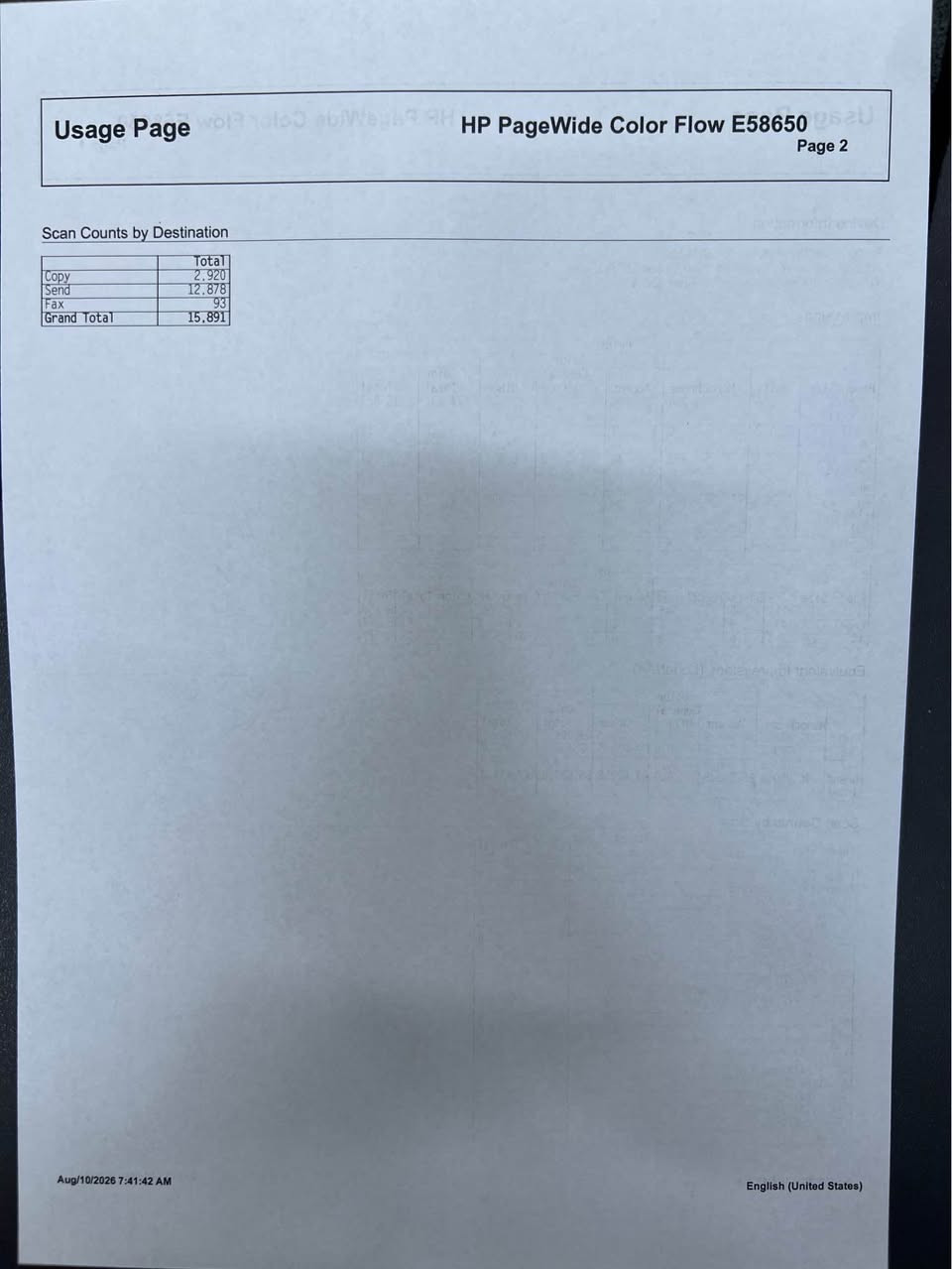 🖨️ طابعة HP PageWide Color Flow E58650 للبيع

طابعة مكتبية ومكتبية ضخمة ملونة متعددة المهام (طباعة - سحب/مسح ضوئي - استنساخ - فاكس) تتميز بتقنية PageWide فائقة السرعة والأداء العالي.

📋 أبرز المواصفات:
 * الموديل: HP PageWide Color Flow E58650
 * التقنية: PageWide (طباعة نفاثة فائقة السرعة وعالية الدقة)
 * الوظائف: طباعة ملون وأسود، استنساخ (Copy)، سحب سكنر (Scan)، فاكس (Fax)
 * المميزات:
   * السرعة العالية في الطباعة الملونة والأسود
   * دعم الطباعة والتغذية المزدوجة (وجهين تلقائياً)
   * دعم أحجام ورق متعددة (A4, A5, Letter, Legal وغيرها)
   * شاشة لمس متطورة وإمكانية الربط الشكبي

📊 عداد السحب والطباعة (Usage Page):
 * إجمالي العداد (Grand Total): حوالي 127,614 صفحة
   * الطباعة والاستنساخ الملون: ~86,634 صفحة
   * الطباعة والاستنساخ الأسود (Monochrome): ~40,980 صفحة
 * إجمالي سحب السكنر (Scan Counts): 15,891 عملية سحب

💰 السعر:
800,000 دينار عراقي (بيها مجال بسيط بالسعر)
📞 لللتواصل والاستفسار: [***********]
📍 الموقع/العنوان: [محافظة ميسان / العمارة] عمارة, ميسان

