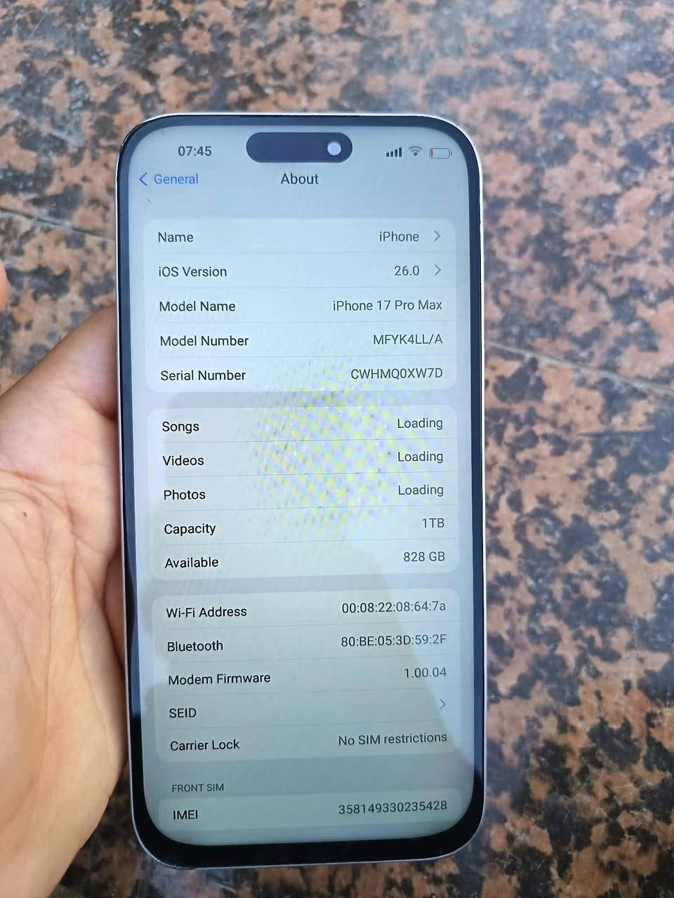 ملاحضه... مهمه اذا اجيت وشفت موهوه ال بلصوره فوك افلوسك اضاعفهن الك ...سلام عليكم عندي جهاز ايفون 17 برووو ماكس جهاز بطاريه 100 جهاز مابيه ي نقص بس بيه شخط لم الكامره
ولكامره عوزه تنظيف 
نوع الجهاز ايفون 17 برو ماكس تايلندي مشابه الأصلي 100/100 مستعمل اقل الشهر وياه كرتونه فقط ماخذه 
ب 300 اريده 225 وبيه مجال حگ جيه مكاني نجف ابصخير بلحسانيه   ***********
