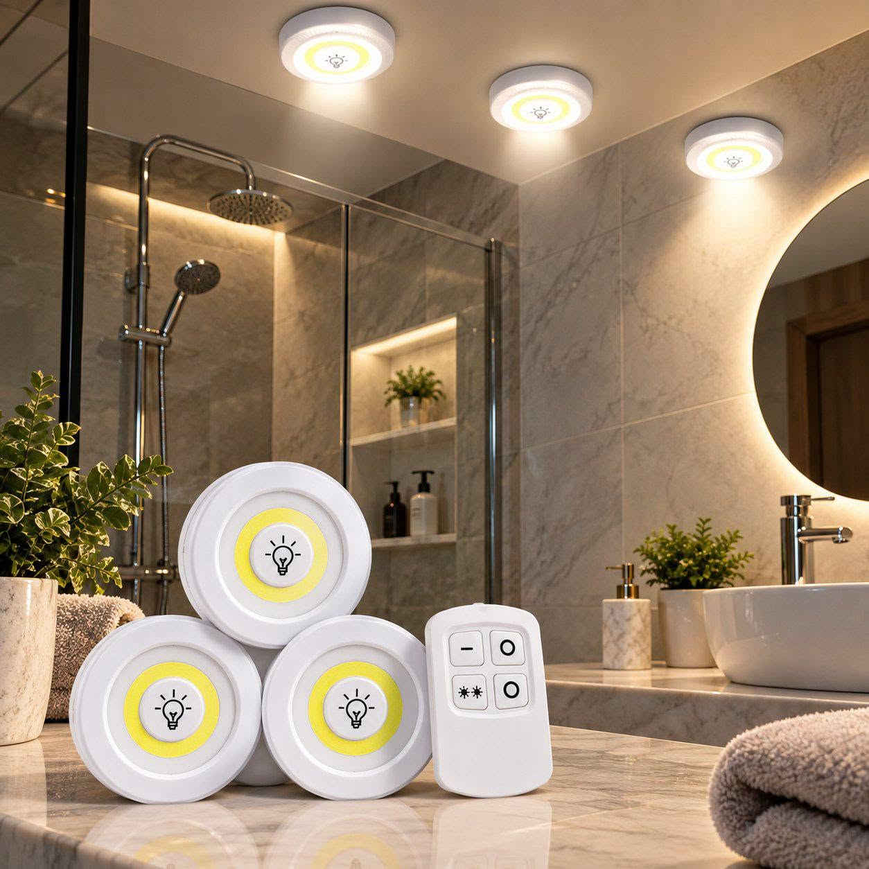 خلي الإضاءة بلمسة ذكية! 💡
بعدك تعاني من الأماكن المظلمة بالبيت؟ 😍
هسه وياك طقم إضاءة LED مكوّن من 3 قطع ويا ريموت كنترول، يضوي المكان بسهولة وبدون تعقيد!

🔹 تحكم بالإضاءة عن بُعد.
🔹 إمكانية تعديل مستوى الإضاءة.
🔹 مؤقت 30 دقيقة للإطفاء التلقائي.
🔹 تركيب سهل باستخدام اللاصق.
🔹 يشتغل بالبطاريات، بدون أسلاك أو حفر.

مناسب للحمامات، المطابخ، الخزائن والممرات ✨

📩 اطلبه هسه وخلي كل زاوية ببيتك تنوّر! �
للحجز و التواصل ع واتساب 
***********

