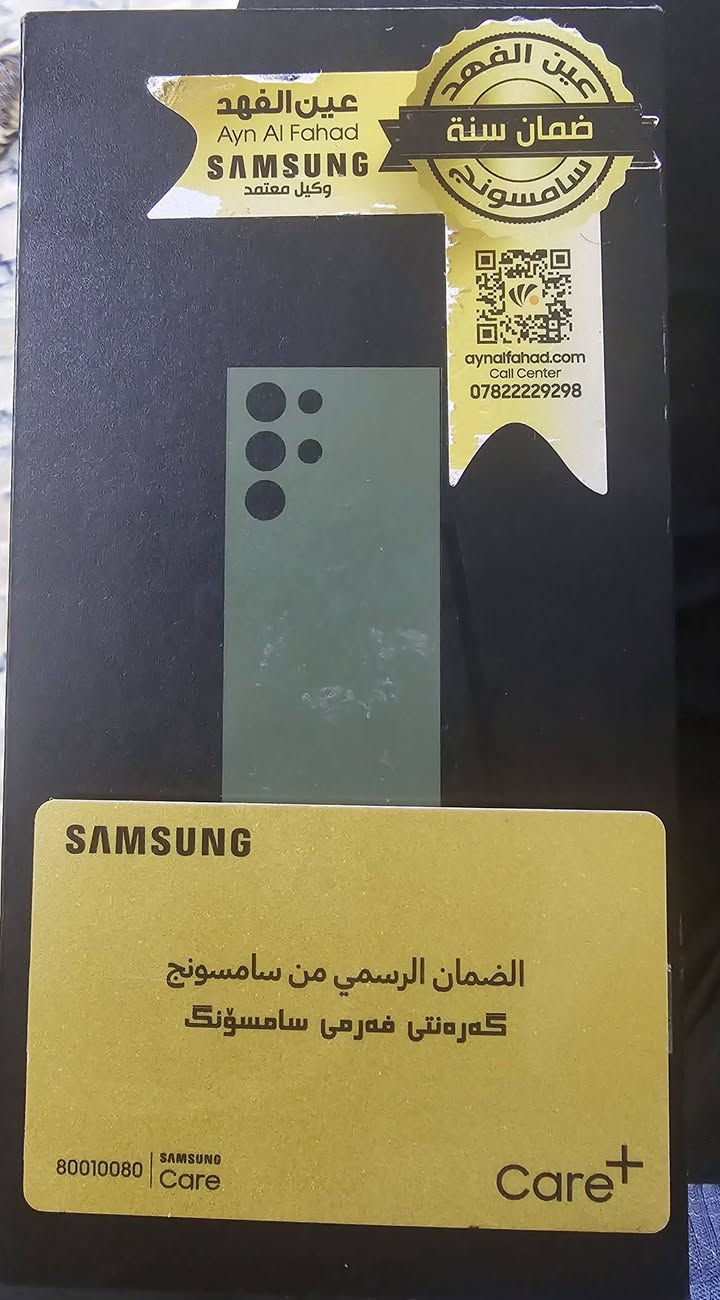 للبيع أو المراوس | Samsung Galaxy S23 Ultra 📱✨
​الذاكرة: 256 جيجابايت
​الرام: 12 جيجابايت
​الشريحة: خطين (سيمين)
​اللون: زيتوني (Green) 🌿
​الملحقات: كامل ويا كارتونته 📦
​النظافة: الجهاز نظيف جداً واستخدام مرتب
​💰 السعر: 800 ألف دينار عراقي (قفل أو بي مجال بسيط للجاد)
​📍 الموقع: الأنبار - الرمادي
​🚗 التوصيل: لا يوجد توصيل (الاستلام يد بيد داخل الرمادي)
​📞 للتواصل والاستفسار: ***********
