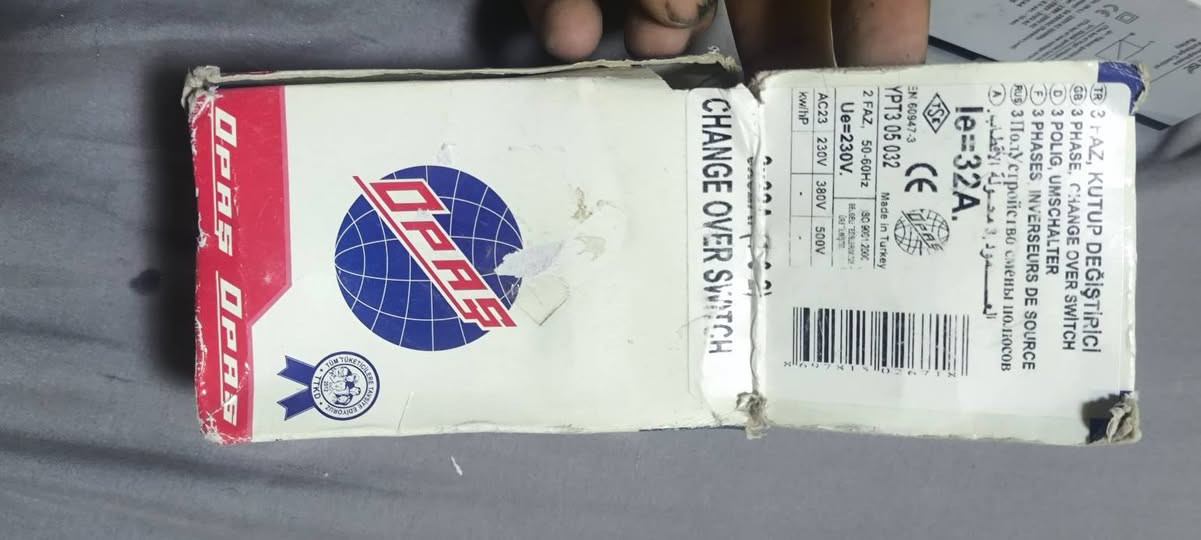 متوفر للبيع
مستخدم نظيف ، كونتكرات شنايدر فرنسي 125 و 40 و 32 امبير 
و كنتكتر 16 امبير Abb ( غير مستخدم ) مع اوكزلري 
تايمر تركي نوع krk جديد 
ريلي 11 بن فايدنر ايطالي ( مستخدم )
سلكتر فتحتين اوباش ( غير مستخدم )
فيز فلز Abb ( مستخدم ) 
فيز فلر شاشة ( مستخدم ) 
ملاحظة القطع شرط الفحص 
للاتصال: *********** ( يوجد واتساب )
#كربلاء_المقدسة
