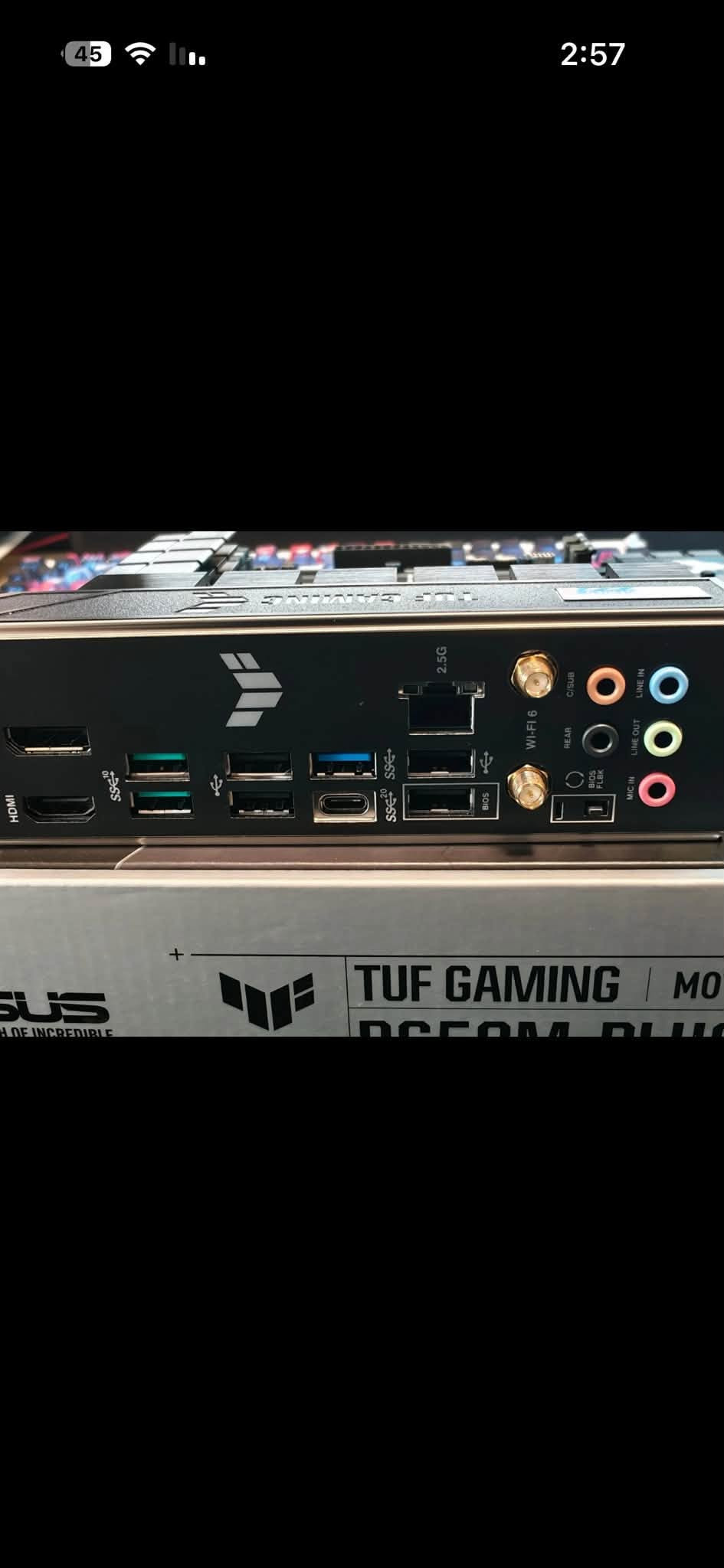 السلام عليكم شباب مذربورد للبيع جديدة 
نظافة 100‎%‎ 
Asus tuf B650m-Plus Wife 
Ram:DDR5
Cpu : AMD 
للتواصل :***********

