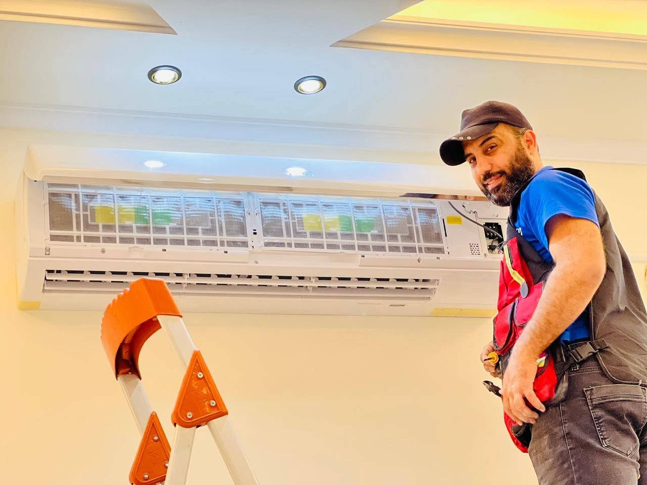 الأخوين المهندس والفني سيد بشار وسيد عادل
تتوفر في بغداد خدمات شاملة لنصب، صيانة، وغسل جميع أنواع المكيفات والسبالت❄️❄️ (الجدارية،  والعمودي). تشمل الخدمات معالجة تسريب و  تعبئة غاز التبريد الأصلي (مثل❄️❄️❄️❄️ R410A)،R22 وإصلاح ضعف❄️❄️ التبريد والأعطال الكهربائية.
  خبرة عالية في شد وتنصيب وغسل السبالت والمكيفات. ايمكنك التواصل معنا ❄️❄️
 كادر متخصص ومتواجد في مناطق الكرخ والرصافة على مدار 24 ساعة. للحجز والاستفسار:
***********
 ضمان جودة العمل❄️❄️❄️❄️
