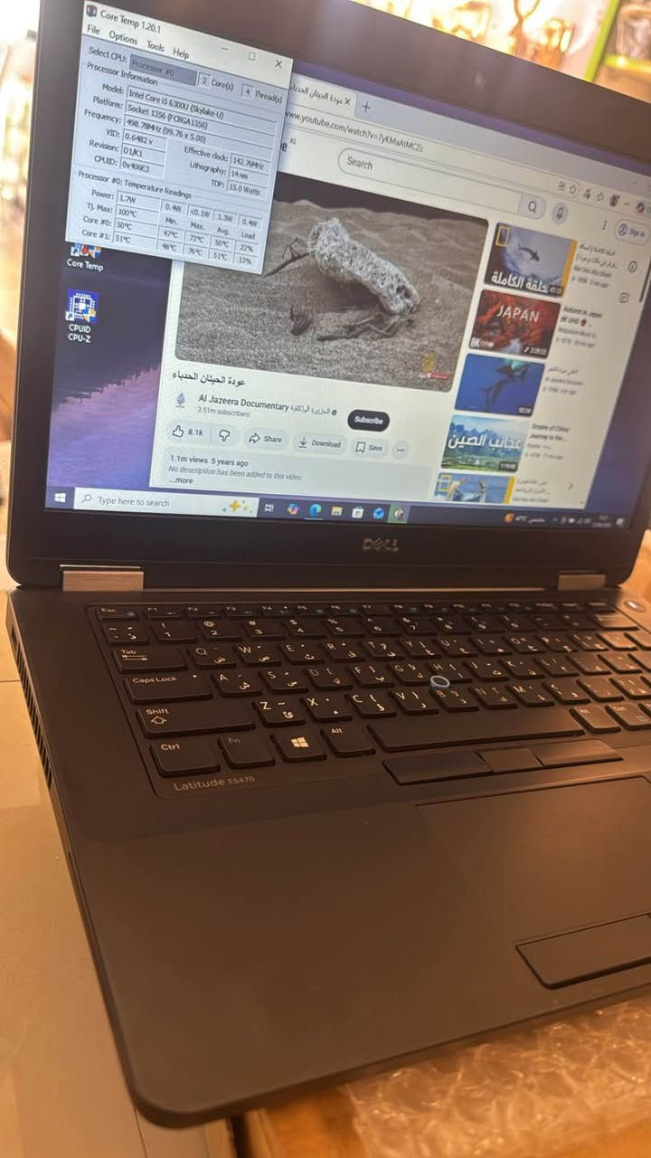 DELL 5470
CORE 5
GRN 6
RAM 8 gb
HARD 256 ssd
FHD=14”
السعر =١٥٠ الف
*********** النجف, العراق
