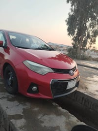 كورلا  مديل 2014 ضررها جاملخ خلفي فقط الباقي كفالة  مكان السيارة الراش...