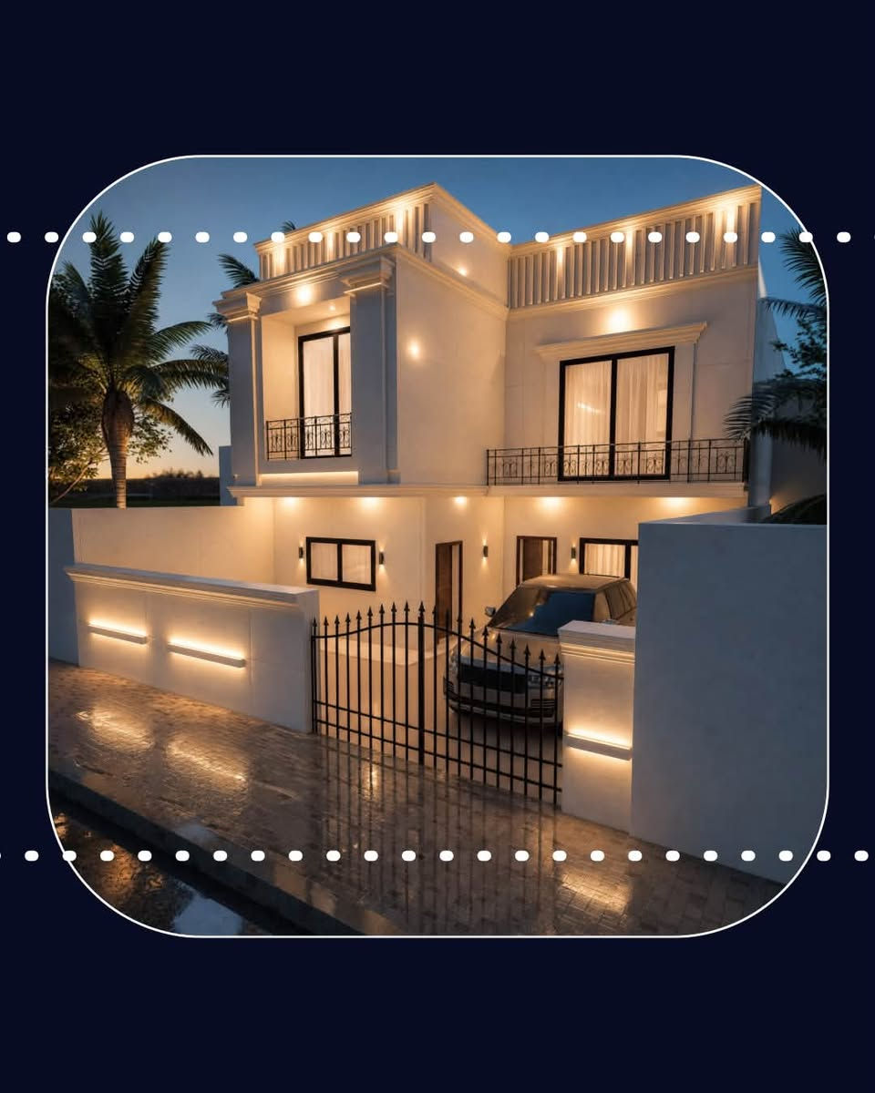 تصاميم عصرية: نحول أحلامك إلى واقع هندسي يجمع بين الفخامة والعملية.
استغلال ذكي للمساحات: نستغل كل زاوية لضمان راحة وخصوصية عائلتك.🏡
 مخططات تفصيلية: نقدم رسومات (2D و 3D) دقيقة تسهل عليك البناء بكل سهولة.🎞️
 حلول مستدامة: تصاميم تراعي الأجواء المحلية وتوفر الطاقة لبيئة معيشية مريحة.🏠
 مرونة بالتعديلات: مستمرون معك حتى يصل التصميم تماماً لما تطلبه.
 التزام بالمواعيد: سرعة في الإنجاز مع أعلى معايير الجودة الهندسيّة.
 تواصل معنا الآن: ابدأ خطوتك الأولى، وراسلنا اليوم لنناقش تفاصيل بيتك القادم!

للحجز والاستفسار ***********☎️

نص مكتوب في الصور:
- ALI ALABDULLAH *********** تصميم واجة نيو كلاسك بمساحة 280 م