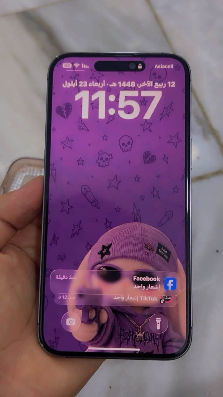 السلام عليكم iPhone 14 bro Max ذاكرة 256 بطارية ابلادي 78 نضيف كلشي ممبدل بي فيس ايدي اتصال صوت كله شغال فقط كسر والفطر الي يم الكامرات السعر 700 وبي مجال عنوان بغداد الشعب  ***********
