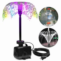 نافورة ماء • إضاءة LED ملونة • مضخة 15W