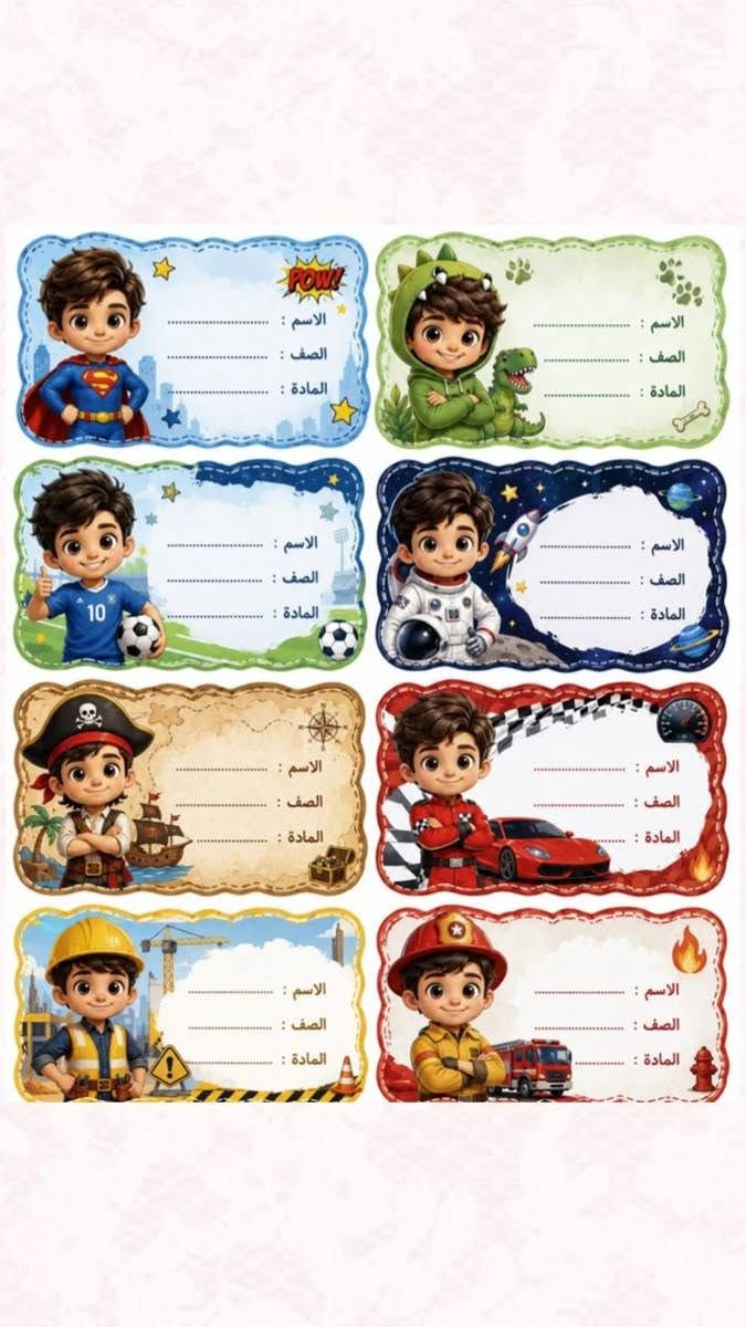 فرح طفلك التلميذ بطبع الصور على الدفاتر وطبع ستيكرات اسماء حسب الطلب 
سواء كانت صور شخصية او صور شخصيات كارتونية 

باحجام مختلفة  واسعار مناسبة 

كل ماهو جديد تجدونه في مطبعة الابرار 
للاستفسار : ***********

او مراسلة الصفحة 

العنوان: الشرقاط .قرية شكرا. توصيل جميع محافظات

نص مكتوب في الصور:
- اللغة العربية الاسم: الصف: المدرسة: المادة: لغة انجليزية ABC الاسم: الصف: المدرسة: المادة: رياضيات 1 2 3 4 الاسم: الصف: المدرسة: المادة: علوم الاسم: الصف: المدرسة: المادة: اجتماعيات الاسم: الصف: المدرسة: المادة: التربية الفنية الاسم: الصف: المدرسة: المادة: اللغة الاسلامية الاسم: الصف: المدرسة: المادة: كتاب تركماني الاسم: الصف: المدرسة: المادة:
- الاسم : الصف : المادة :
- اللغة العربية الاسم: الصف: المدرسة: المادة: اللغة الانكليزية English الاسم: الصف: المدرسة: المادة: الرياضيات الاسم: الصف: المدرسة: المادة: العلوم الاسم: الصف: المدرسة: المادة: اللغة العربية الاسم: الصف: المدرسة: المادة: اللغة الانكليزية English الاسم: الصف: المدرسة: المادة: الرياضيات الاسم: الصف: المدرسة: المادة: العلوم الاسم: الصف: المدرسة: المادة:
- الاسم :
- الصف :
- المادة :
- المدرسة :
