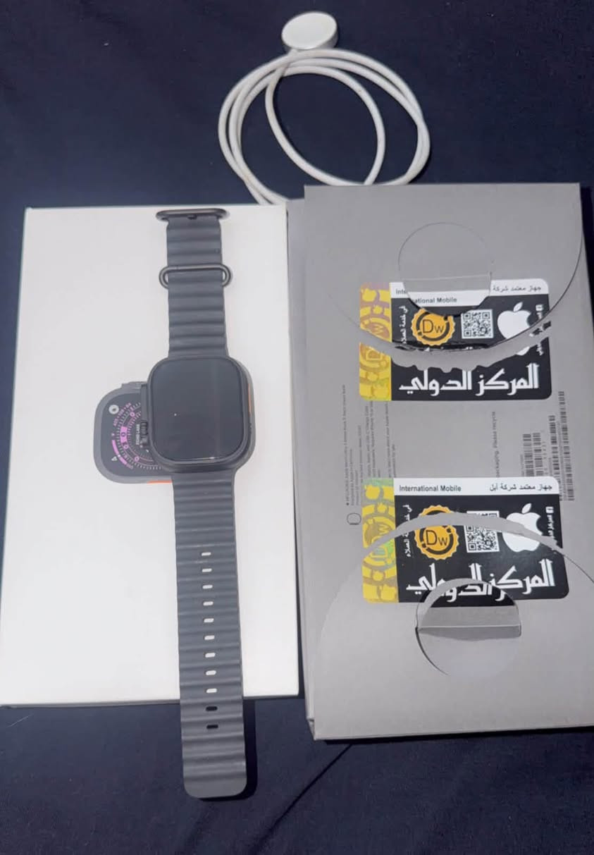 لــبيـع Apple Watch Ultra 3
* المقاس: 49 ملم
* ⁠الون اسود 
* ⁠ المقاومة للماء: مناسبة للسباحة والغوص والرياضات المائية.
* الصحة: قياس نبض القلب، ECG، تتبع النوم، ومزايا صحية أخرى، ومنها إشعارات علامات ارتفاع ضغط الدم. 
* الرياضة: الجري، المشي، ركوب الدراج
* ⁠السباحه  الغوص 
* ⁠3 ميكروفونات
* ⁠الساعه بحال وضع الشركه جديده 
* ⁠البطاريه 100 
غراضها  موجوده كامله وبعدها بـ ضمان 
* ⁠السـعر ملـيون 
* ⁠الي ميعرف بـ الساعه خلي يعبـر المنشور
مكـاني بغداد شارع فلسطين 
***********
