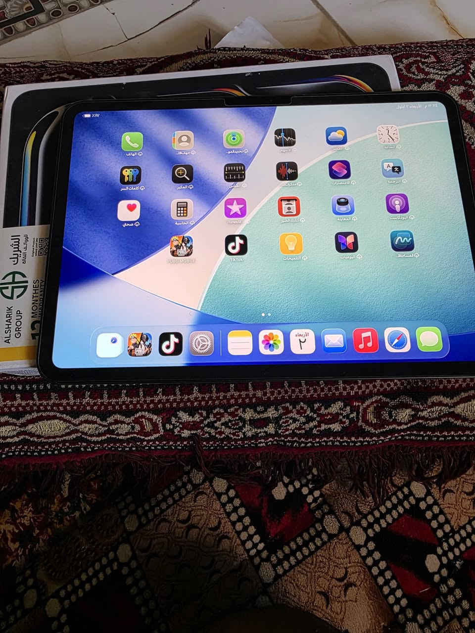 للبيع ايباد ١١برو اخر اصدار m5بطاريه 100مشحون ٢٣ مكاني بابل غراضه كامله سعره 1450 مكفول من حته الزلغ  رقمي *********** او ***********

