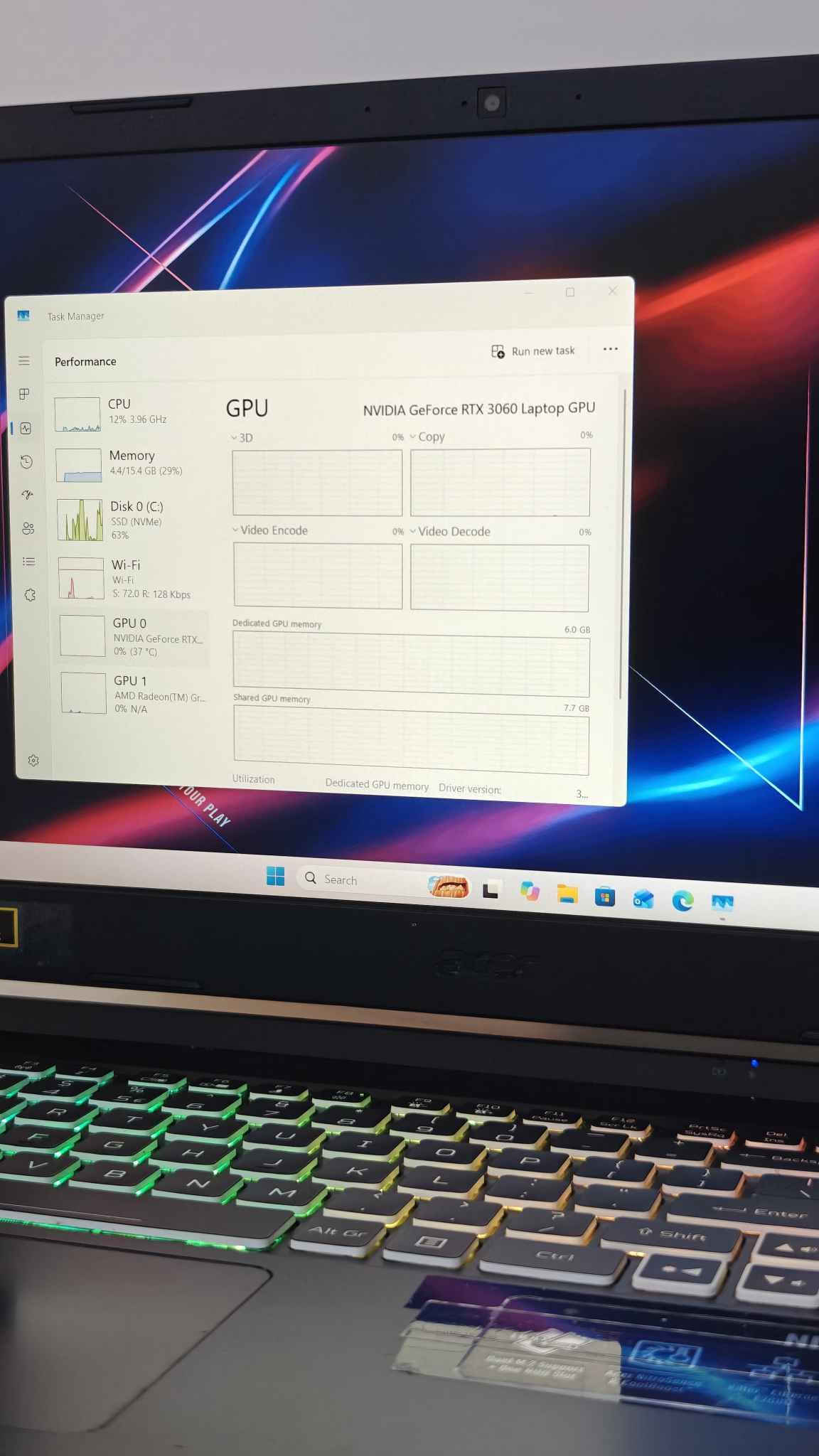 Acer Nitro 5 • RTX 3060 • 16GB رام