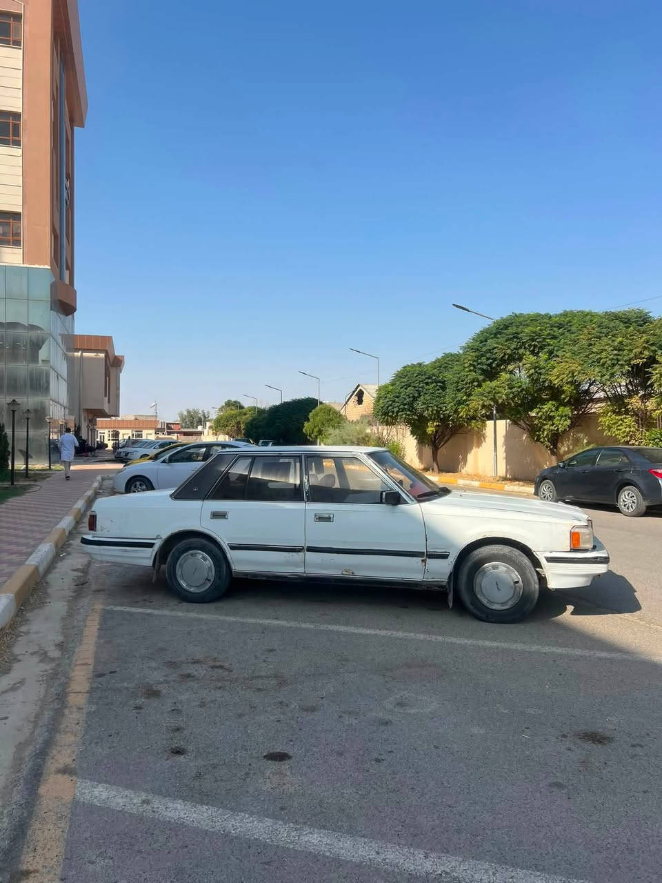 تويوتا سوبر سير (Super Saloon) مديل84 للبيع
سيارة جاهزة للمشتري وشرط من كلشي:
 المديل: 1984.
 الرقم: نينوى إنكليزي (السيارة باسمي وتحويل مباشر).
 الكير والمحرك: شرط مال شركه اصلي ، والكير عادي أصلي بلادي.
 الغماره : صبغ مكانات قليلة جداً، وباقي الغماره ونظافة السيارة مثل ما موضح بالصور.
 المكان: (نينوى / ربيعة / الموصل)

📞 رقم الهاتف ***********
***********
