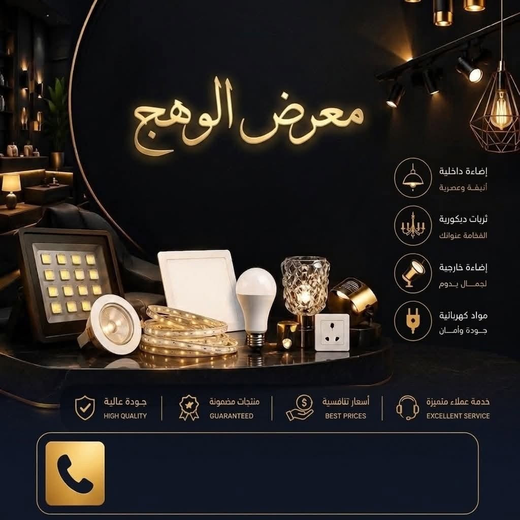 معرض الوهج • مستلزمات كهرباء • عواشه شارع التانكي